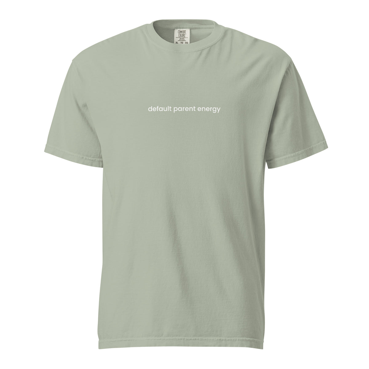 Default Parent Energy tee in Bay green, front view