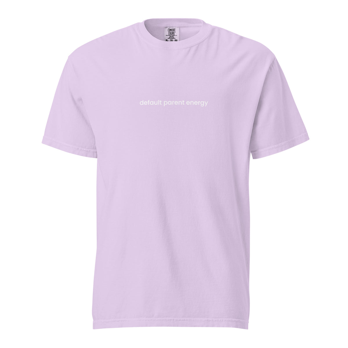 Default Parent Energy tee in Orchid purple, front view